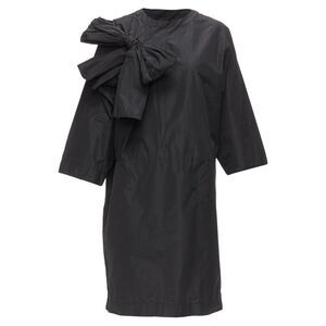 Dries Van Noten Bow Detail Chest Panelled Keyhole Tent Dress